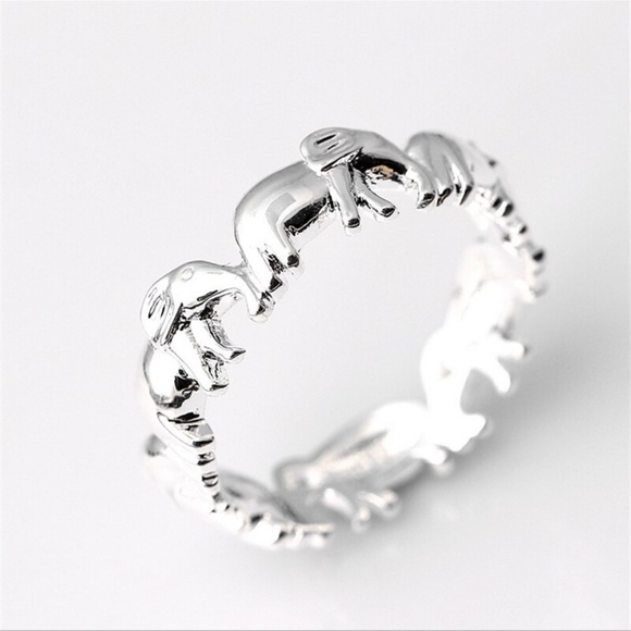 Jewelry - Elephant Band Ethnic Crafted Silver Ring